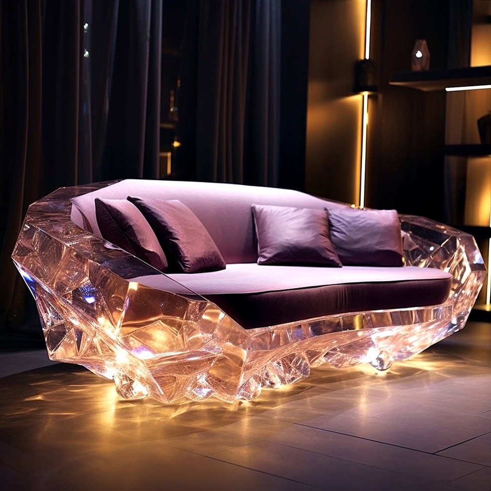 Crystal sofa GCF-101 | First House Furniture Dubai