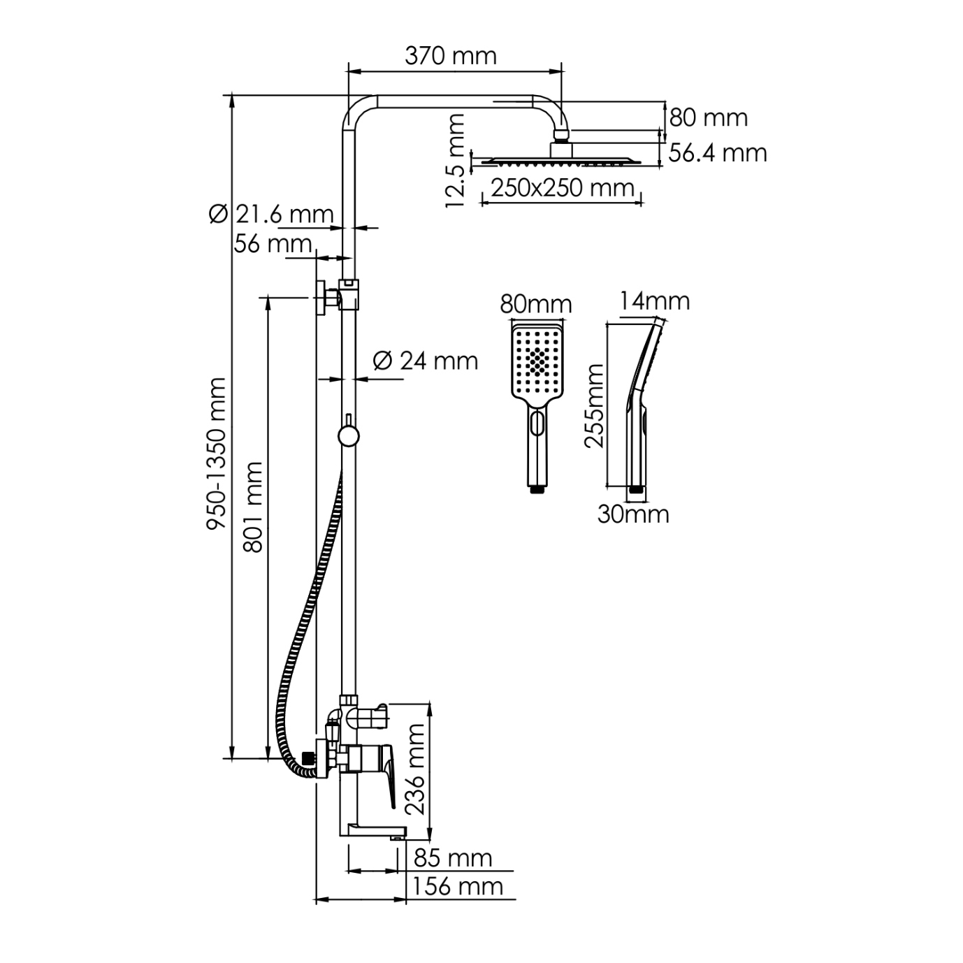 Shower mixer with thermostat SH-09 | First House Furniture Dubai - Image 5